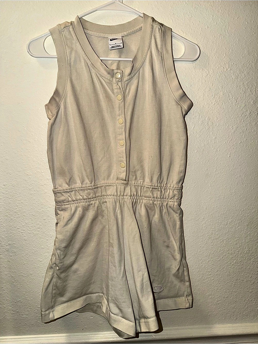 Nike Sleeveless Romper in Beige Size L